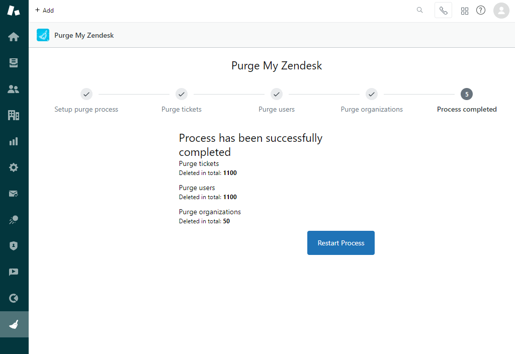 Use Purge My Zendesk to remove