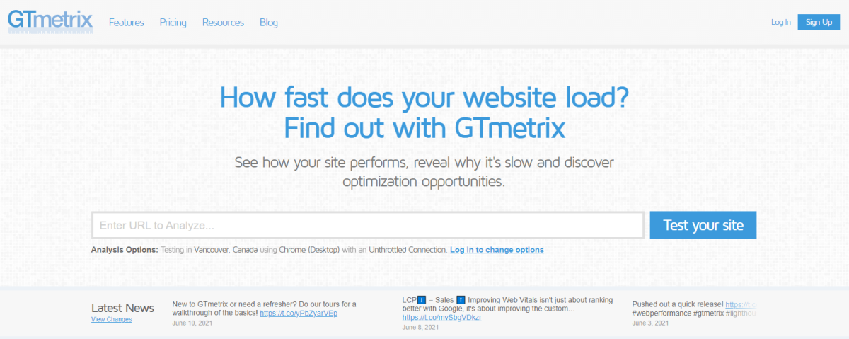 Conversion Rate Optimization Tools GTmetrix