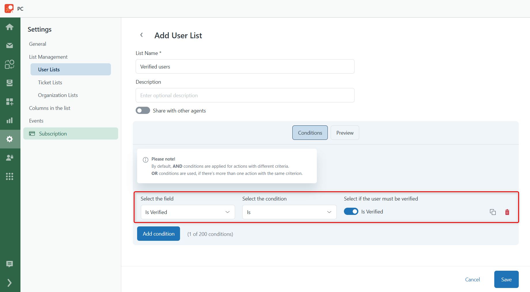 Custom Fields Condition