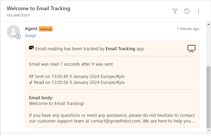 Email Tracking GrowthDot