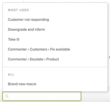 Macros Zendesk Support