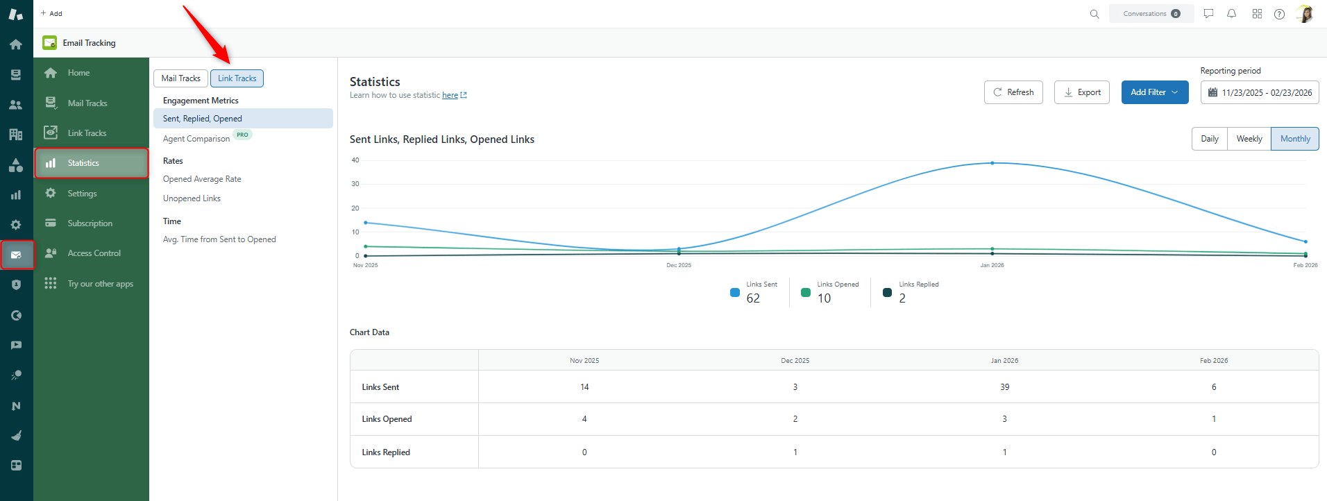 Link Tracks Link Tracks