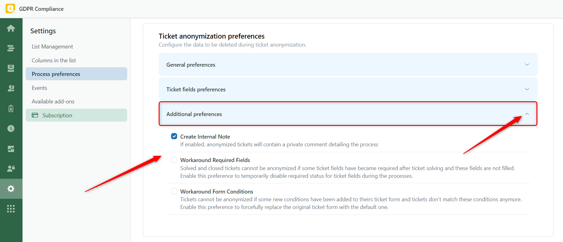 Ticket Anonymization Additional