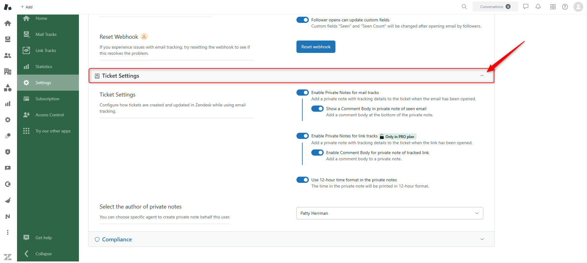 Ticket Settings ET Ticket Settings ET