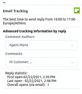 Email tracking statistics agent Email tracking statistics agent