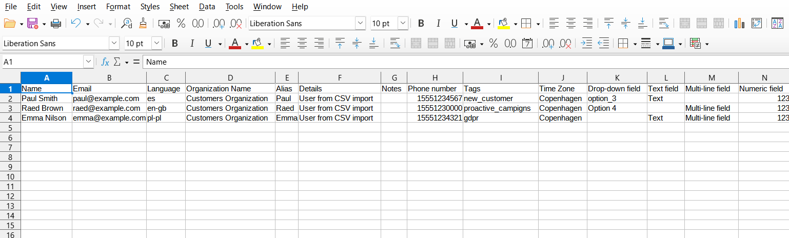 CSV File