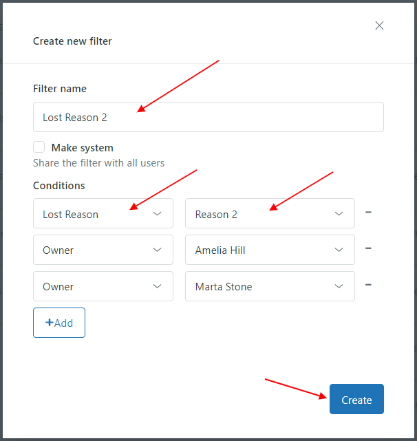 CRM And Deals For Zendesk New Filter