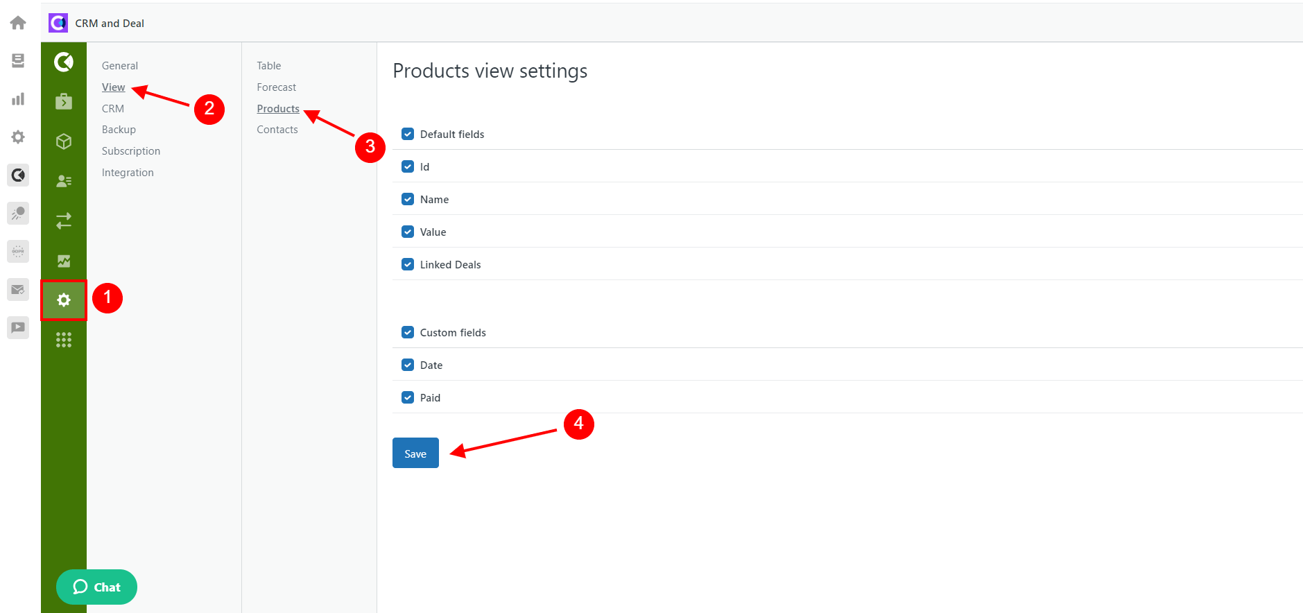 CRM Product View