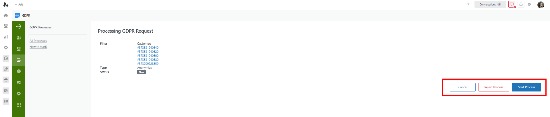 GDPR Compliance For Zendesk Start Reject