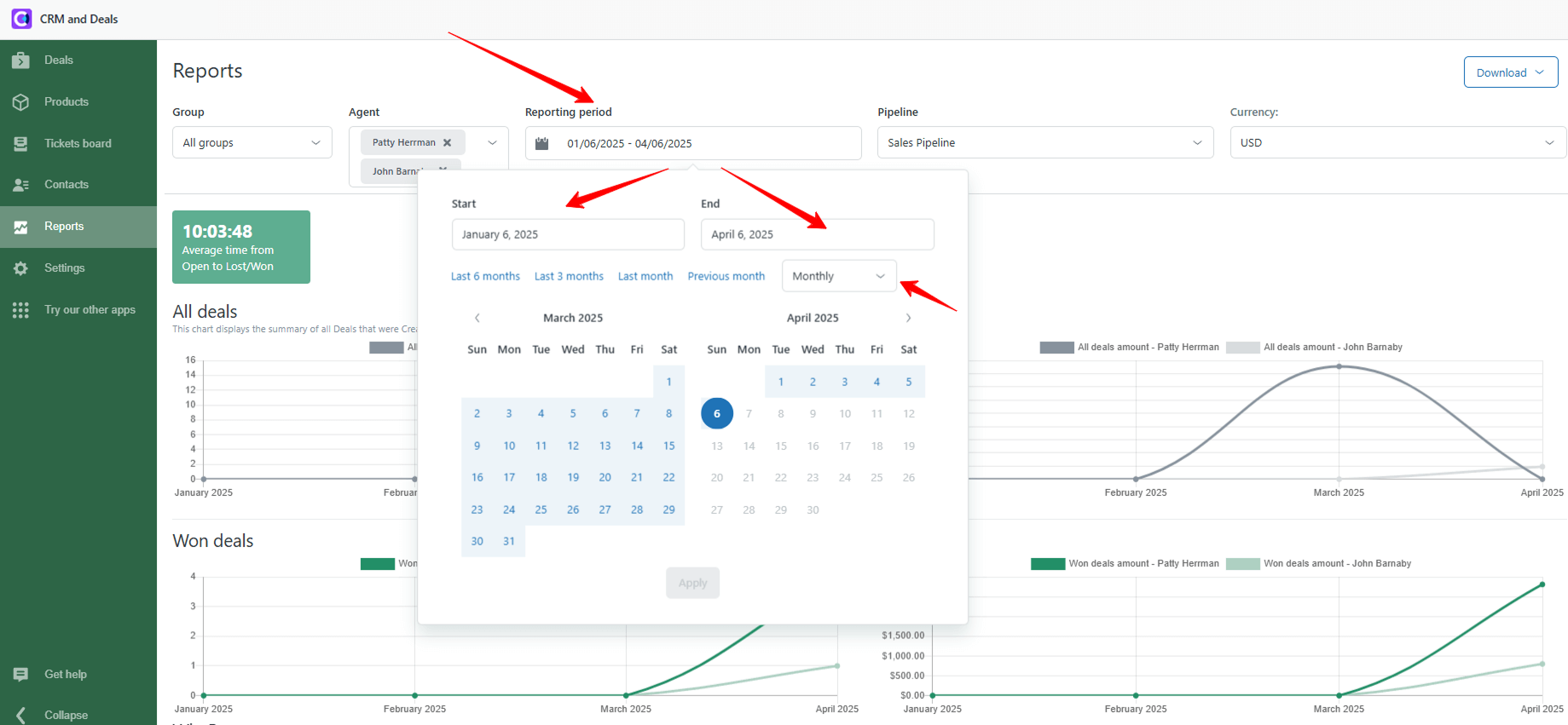Reporting Period Kanban