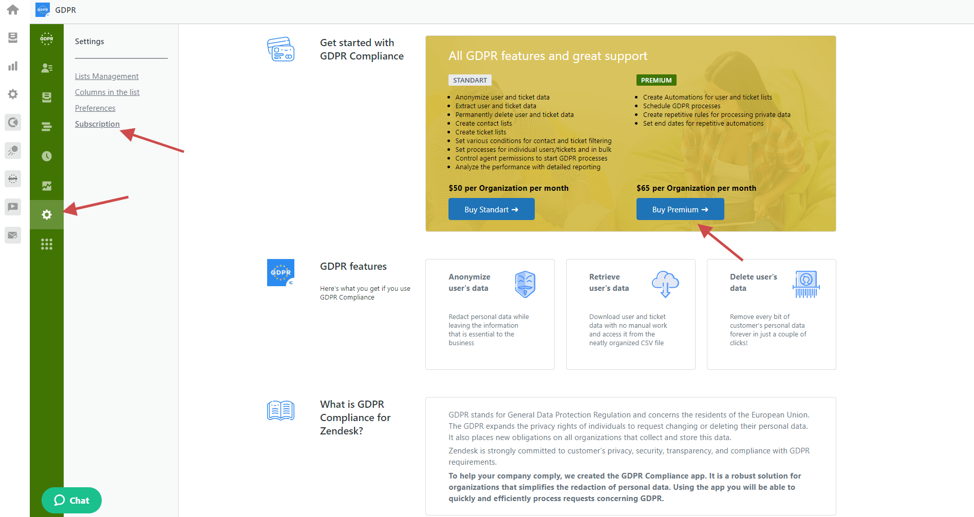 GDPR Compliance For Zendesk Subscription