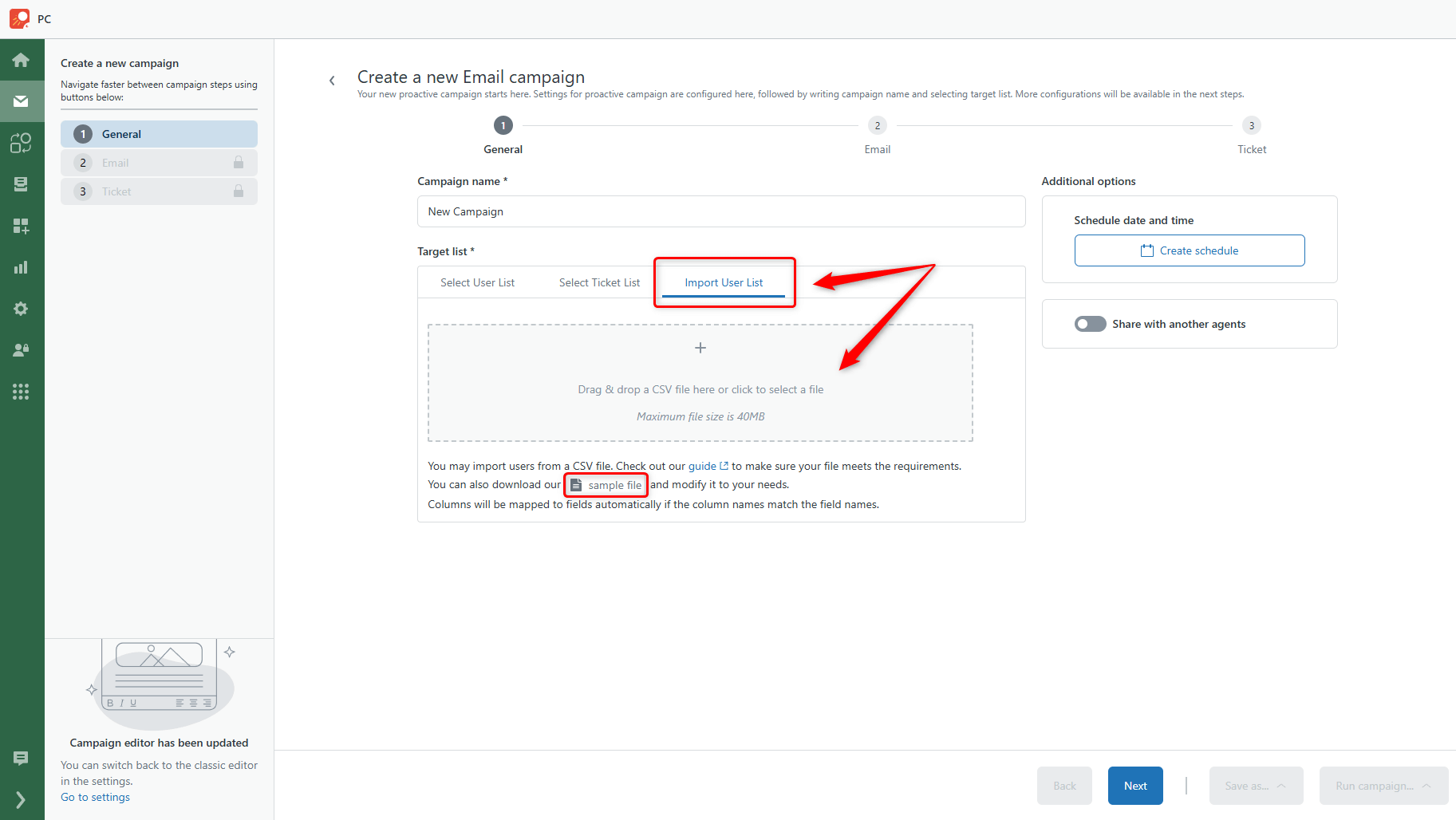 Import User List CSV