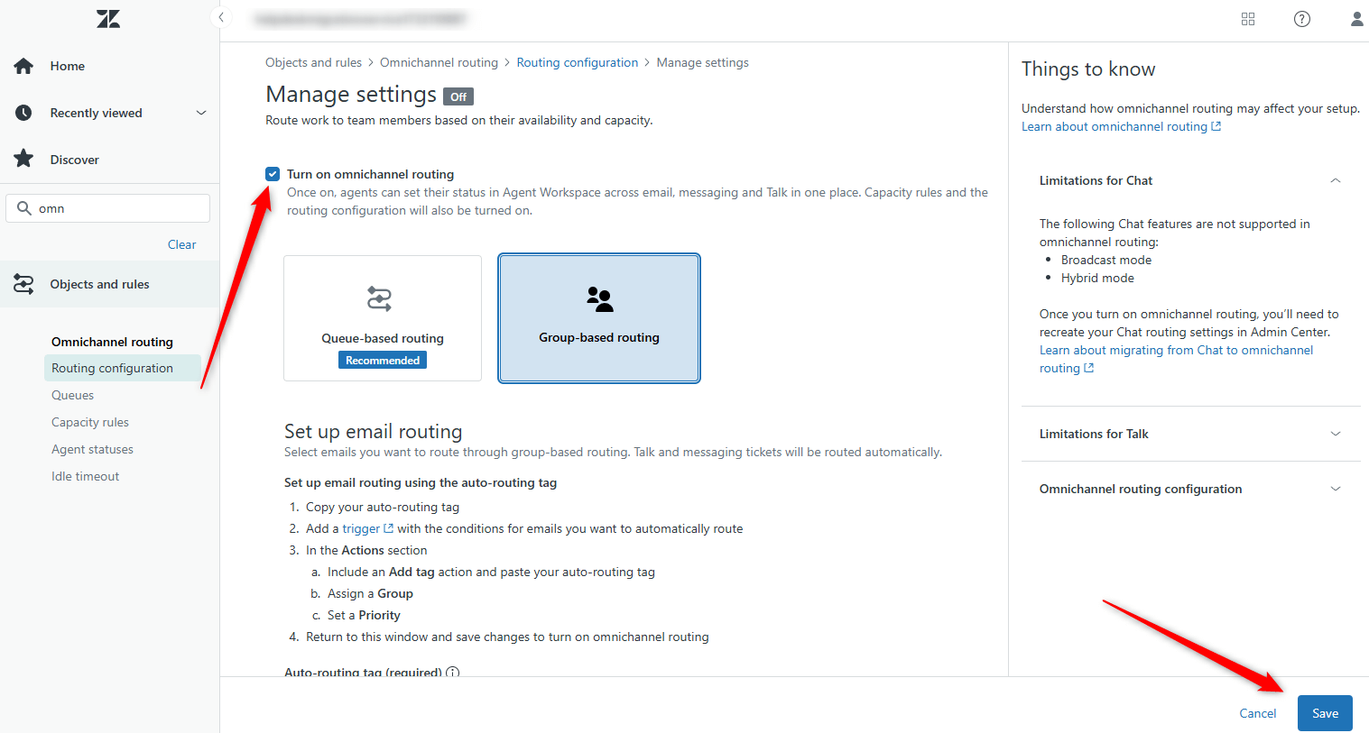 Turn on skill-based routing