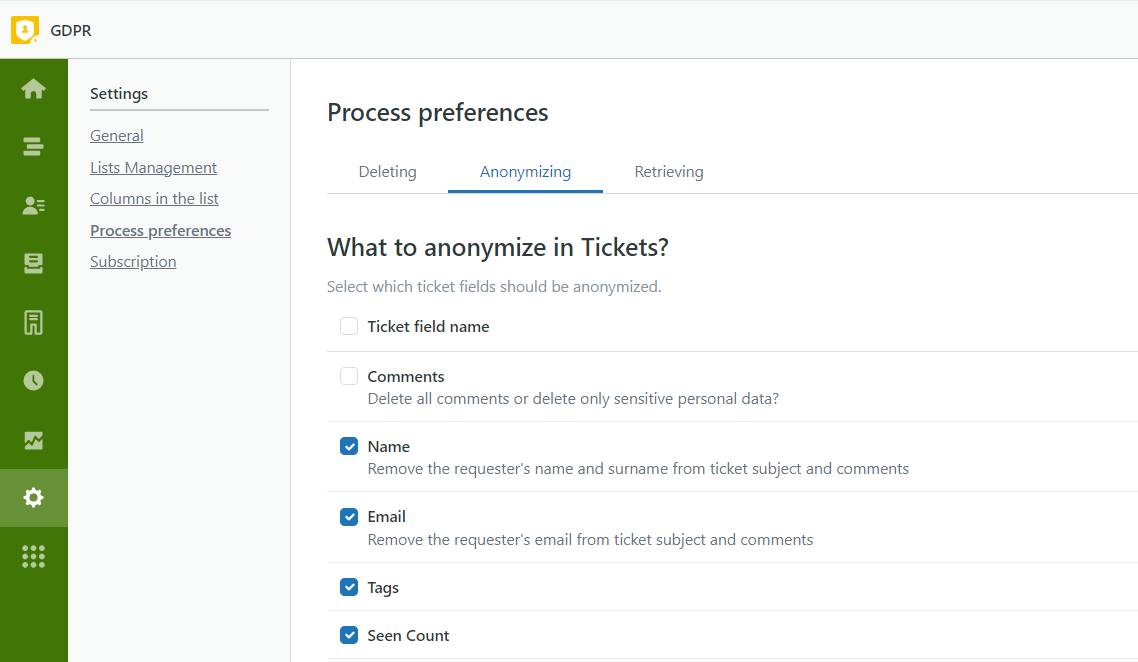 Process Preferences