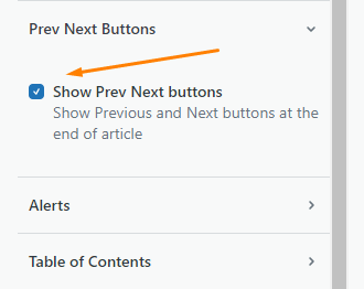 Choose Prev Next Button