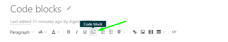 Code blocks