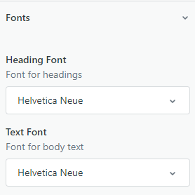 Fonts Setting