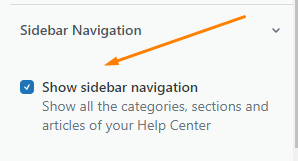 Show Sidebar Navigation