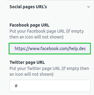 Social Page URL