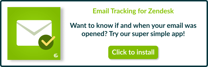 Testen Sie E-Mail-Tracking für Zendesk