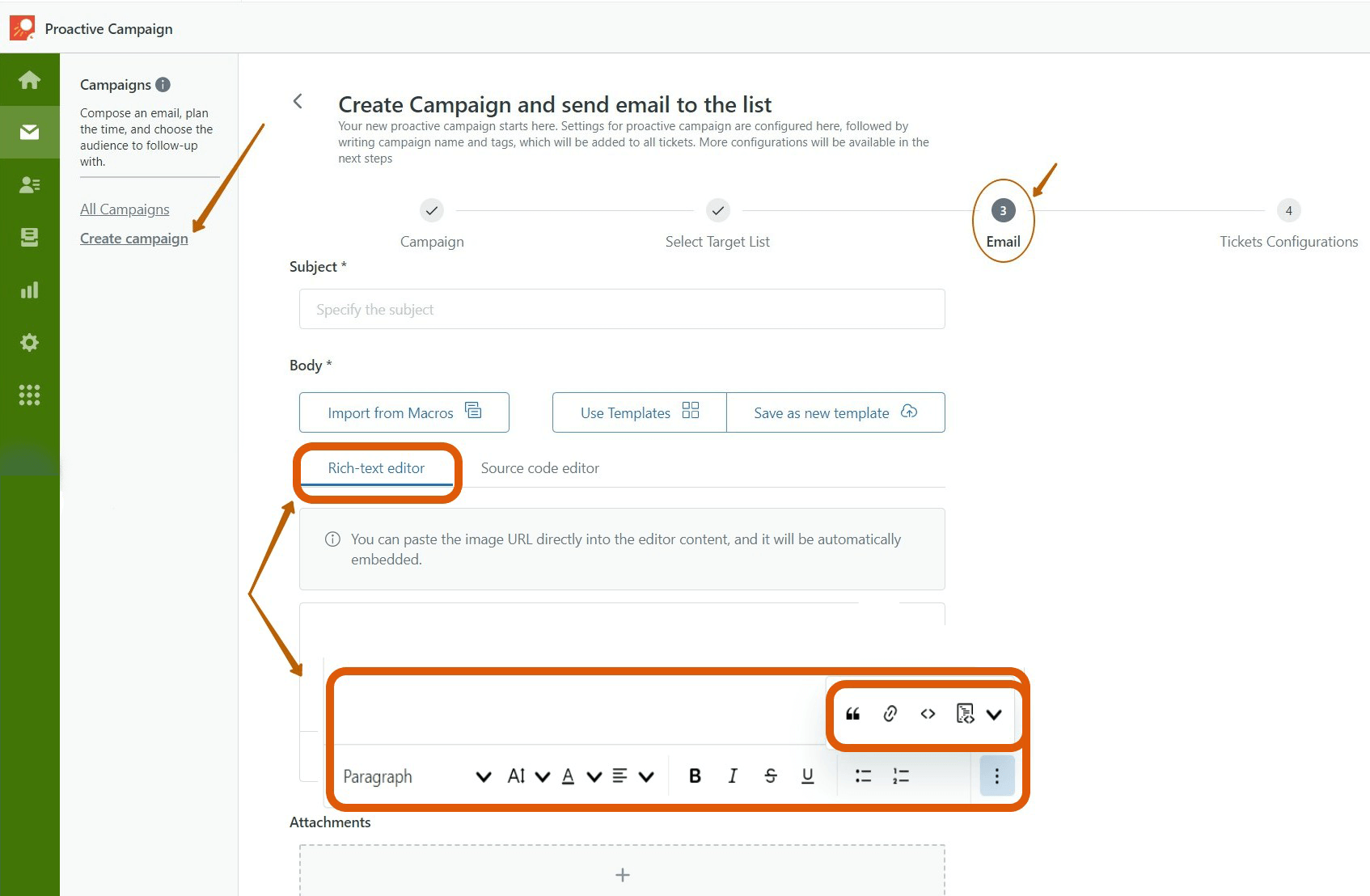 Text editor properties