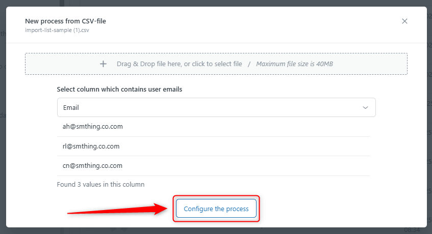 Configure Process