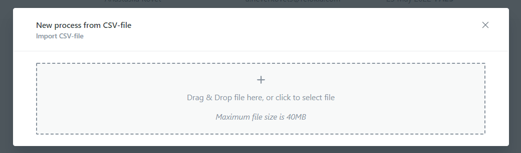 Drag Drop CSV File