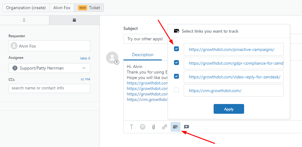 Email Tracking Link Track