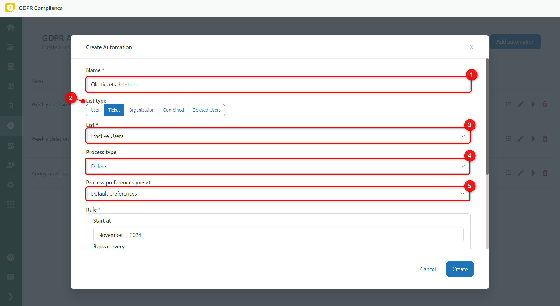 Automation Name and List