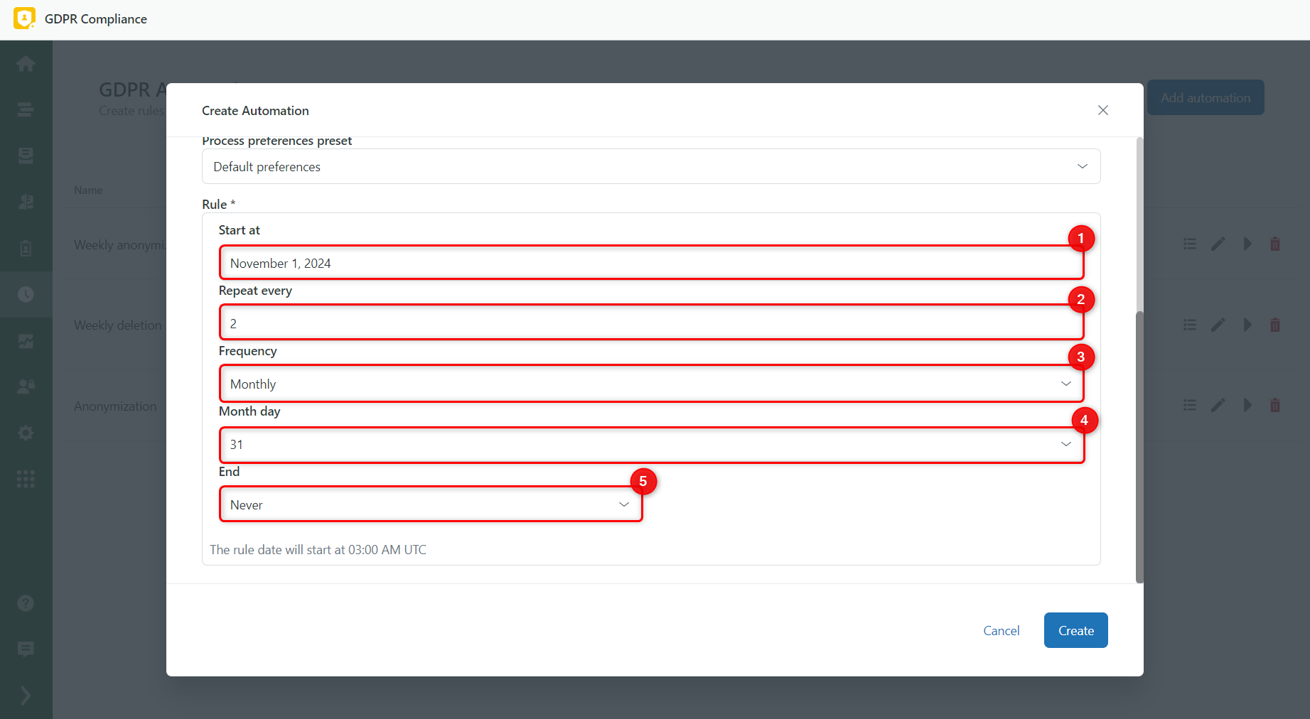 Set Automation Rules