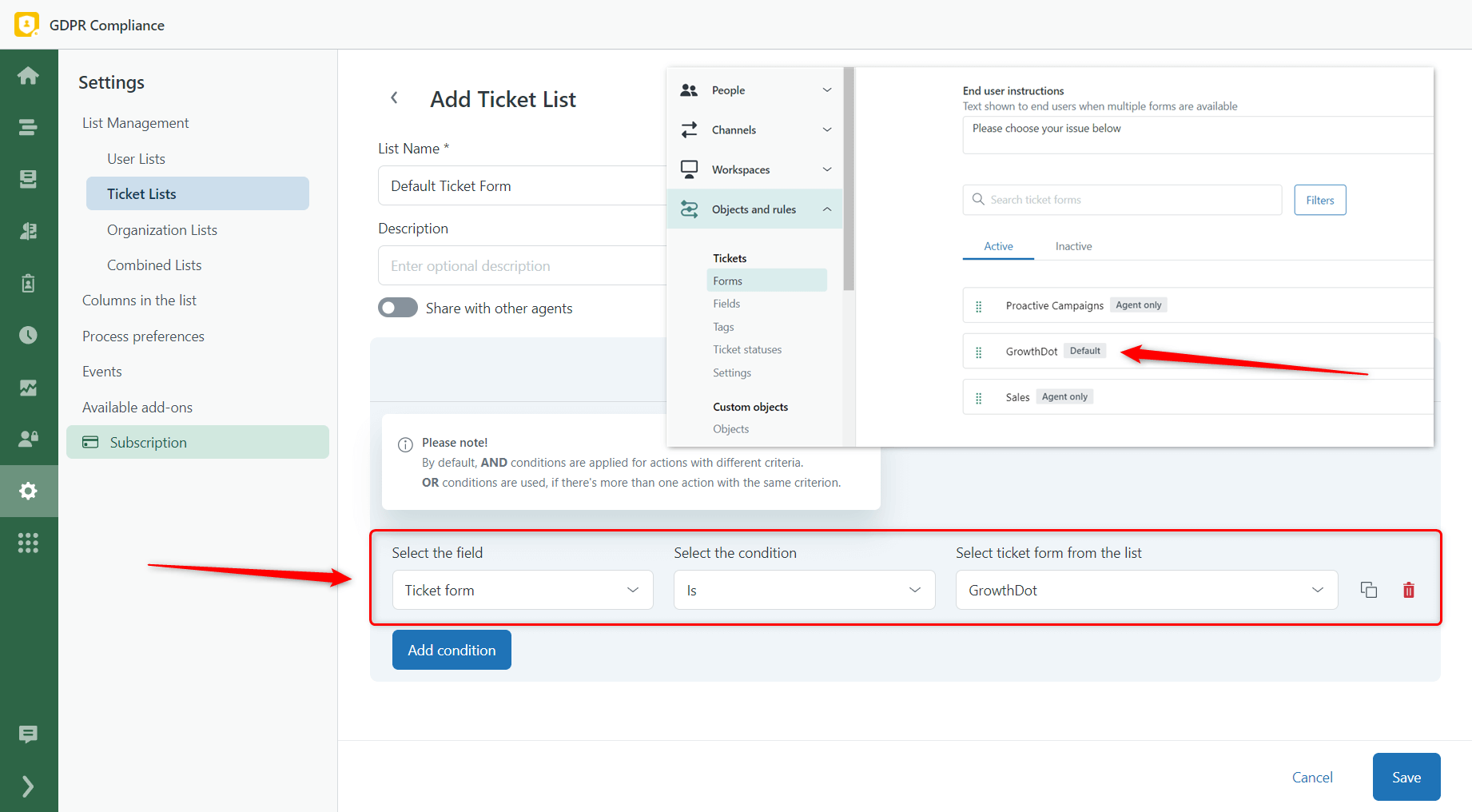 Default Ticket Form