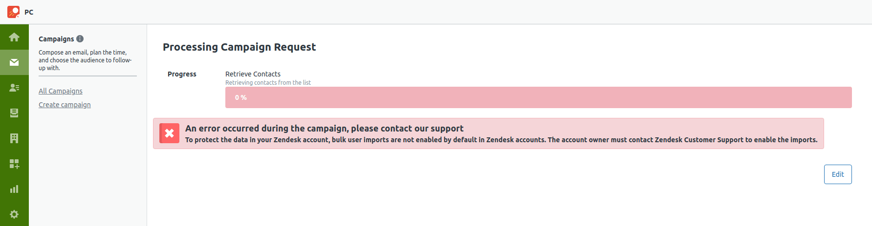 Bulk User Imports Are Not Enabled
