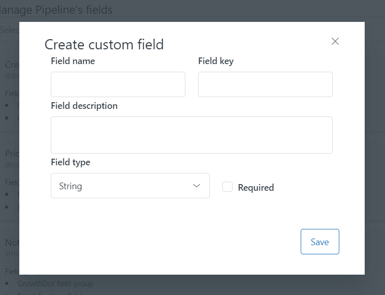 Create Custom Fields
