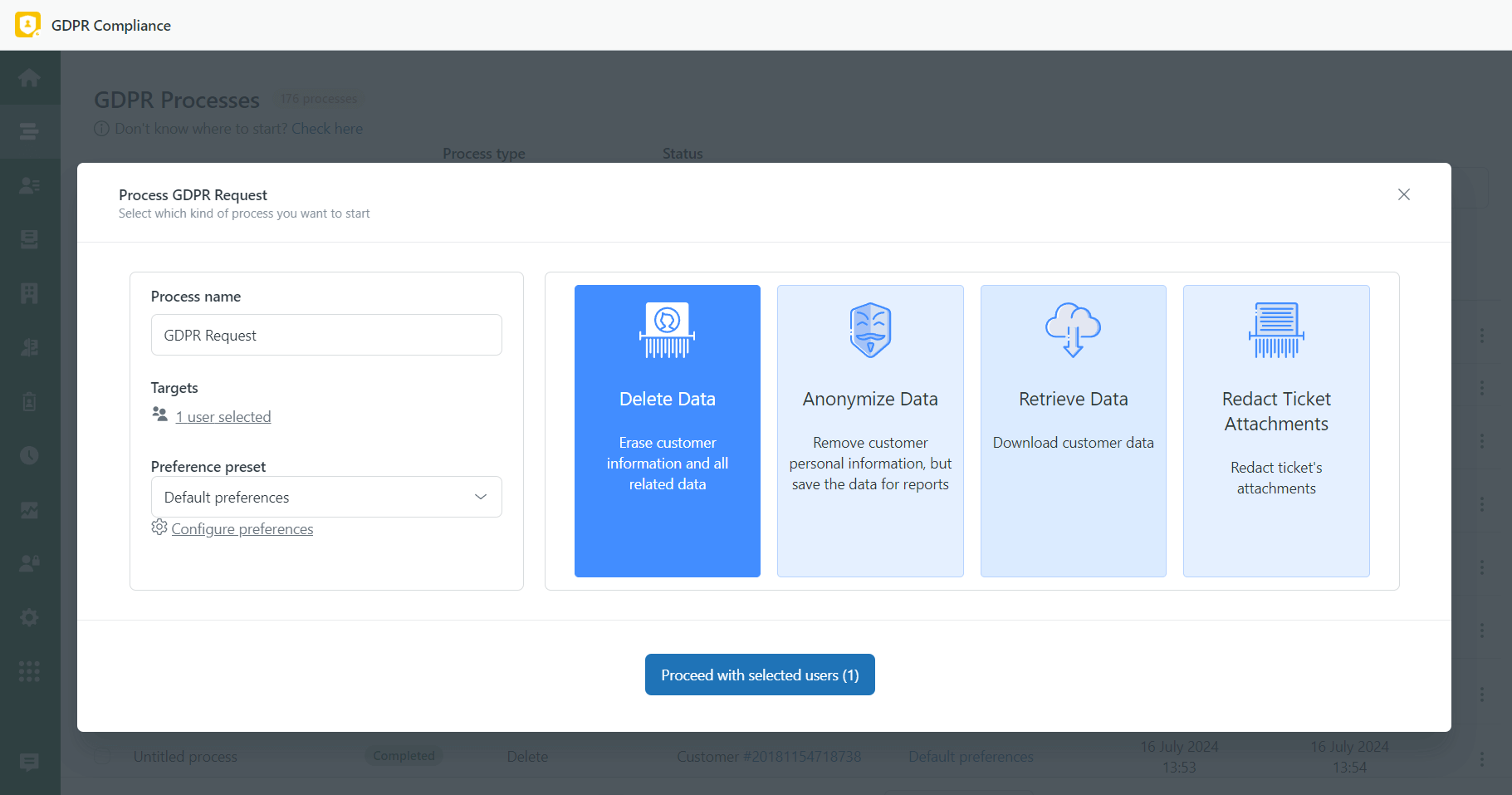 GDPR Complianc App for Zendesk