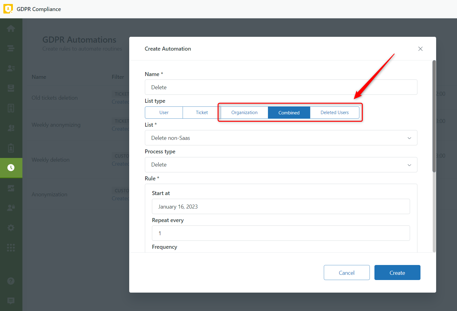 Lists Type Automation