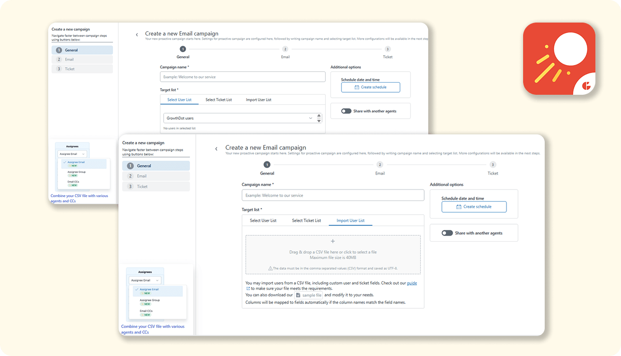 Import List Proactive Campaigns