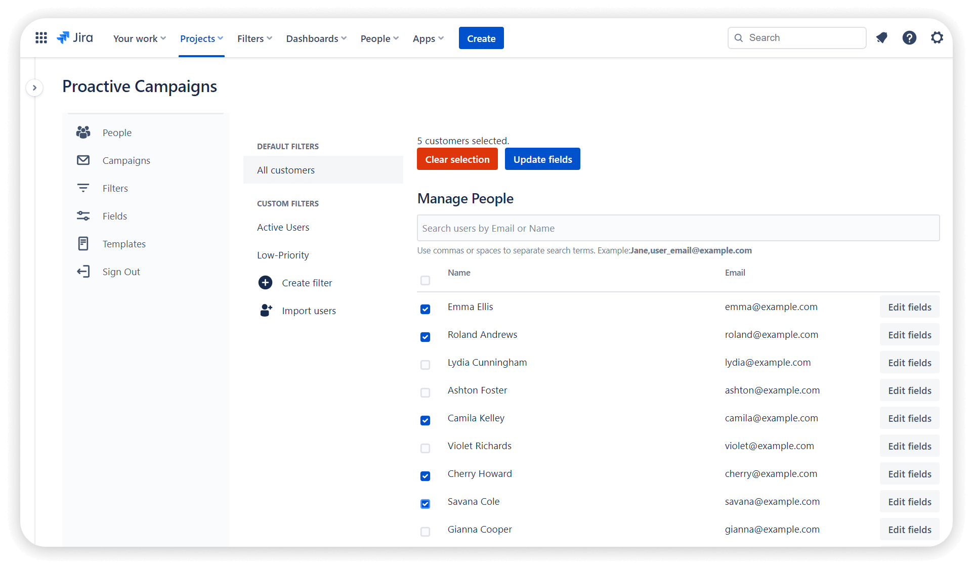 Jira Proactive Campaigns