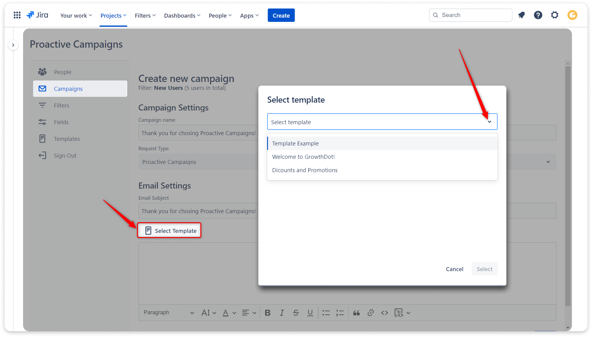 Selelect Templates