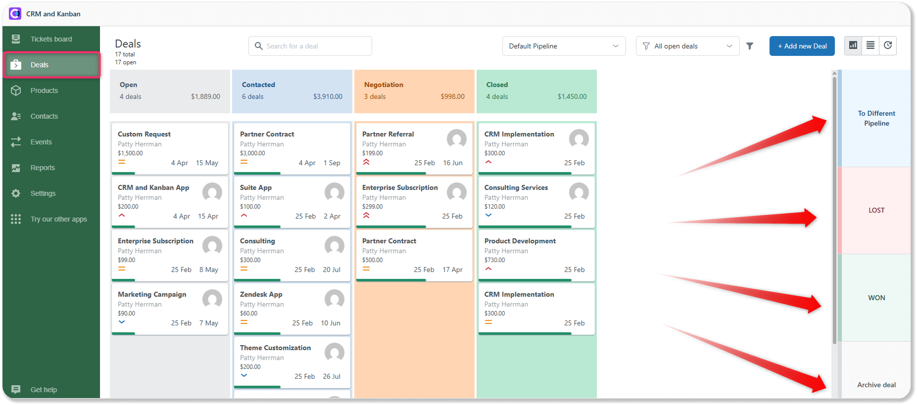 CRM And Kanban Sales Board