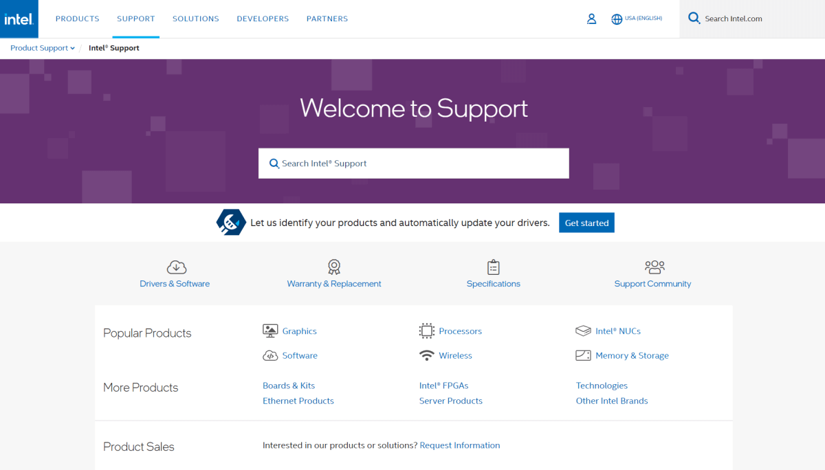 Intel Support
