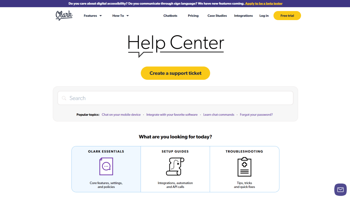 Olark Help Center