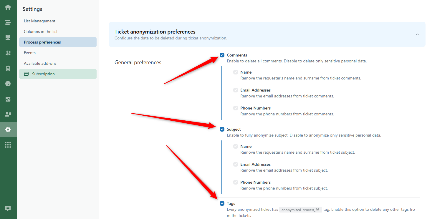 Ticket preferences mark 