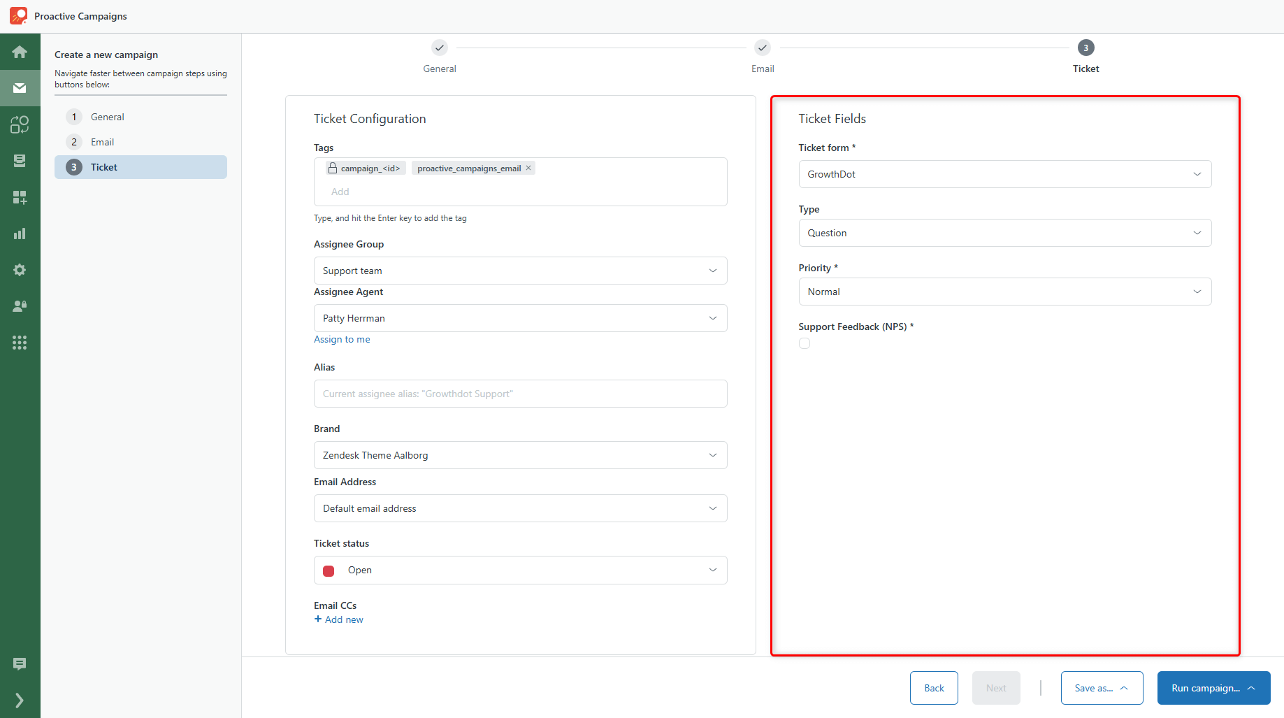 Ticket Fields