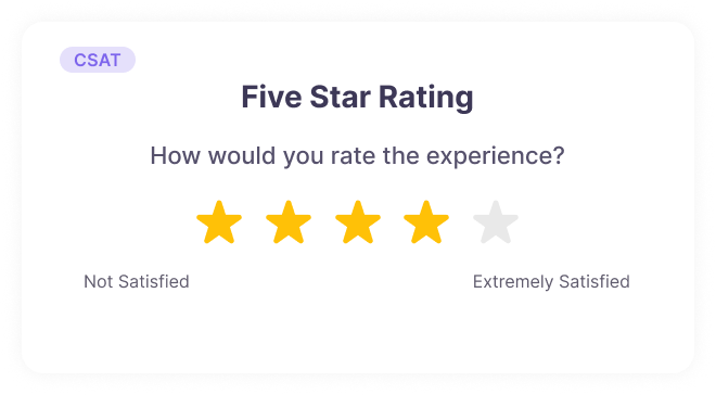 CSAT 5 star rating