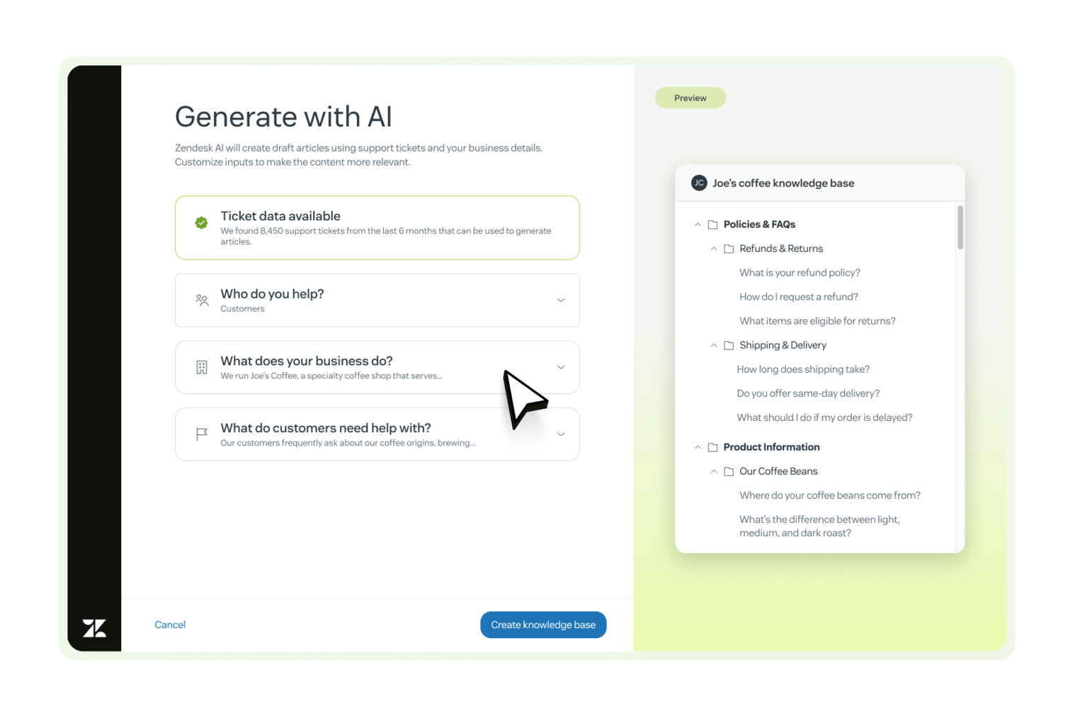 Zendesk Knowledge Builder