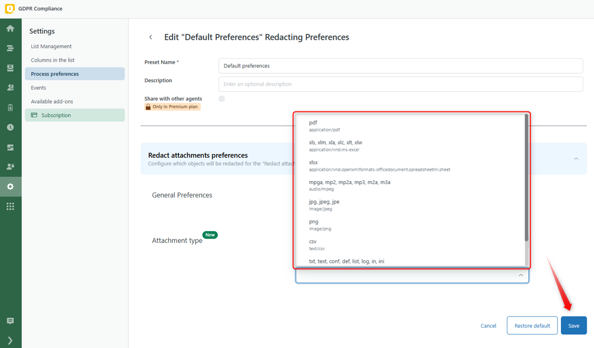 Select Content Type