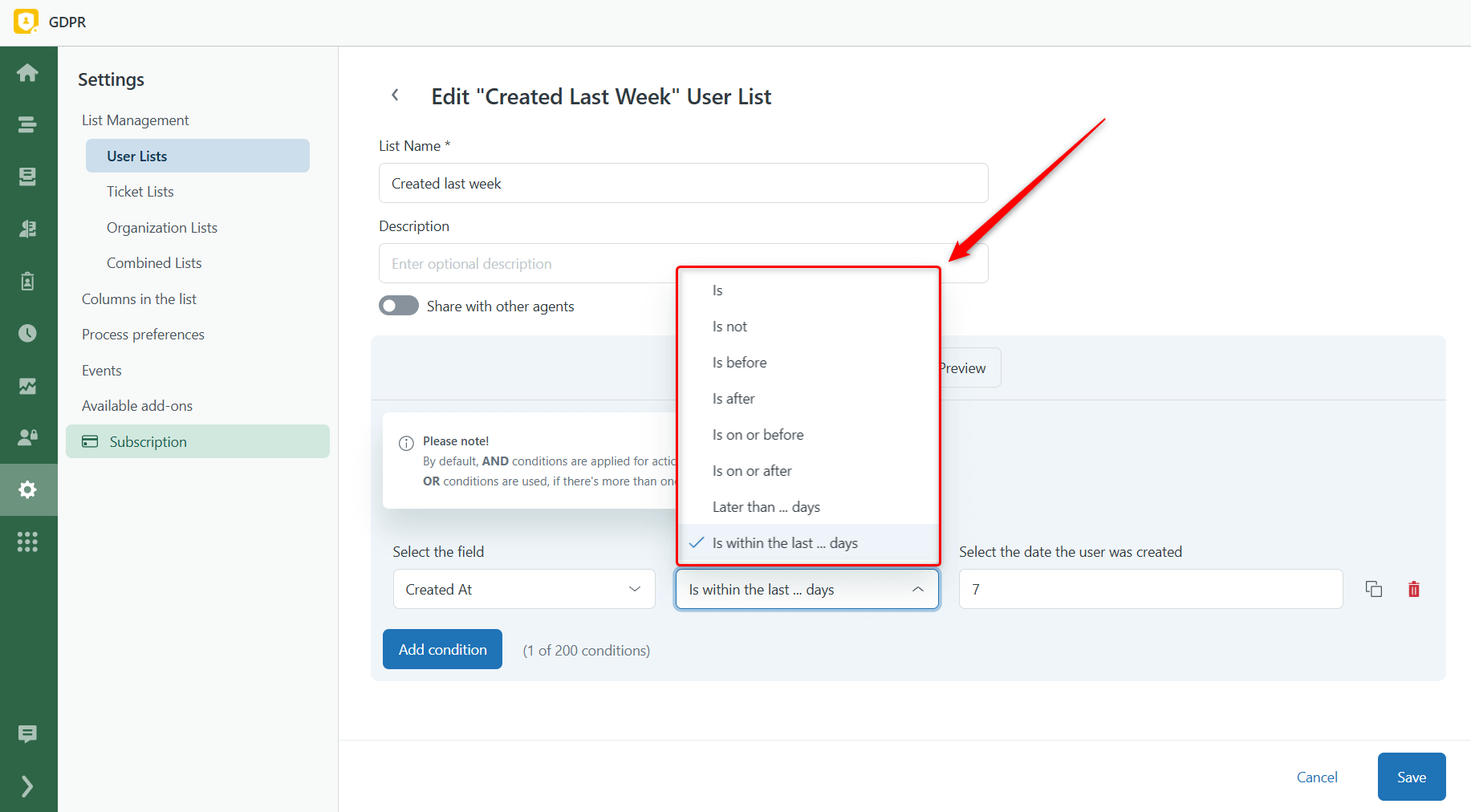 Simplified Date Conditions