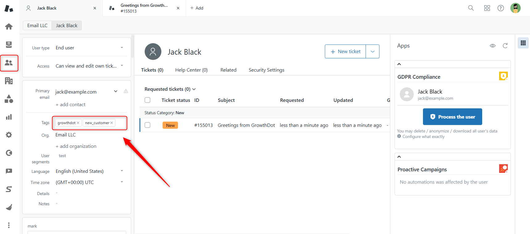 User Tags Zendesk