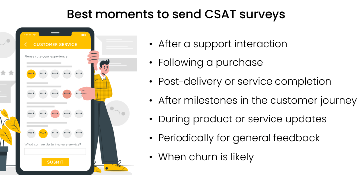 Best Moments to Send CSAT Surveys