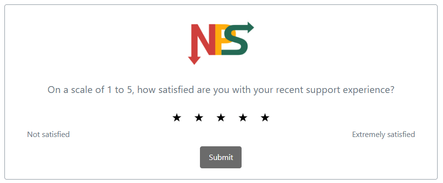 Rating Scale CSAT Question